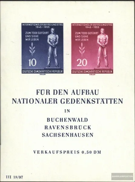 DDR Block11 (kompl.Ausg.) postfrisch 1955 Tag der Befreiung vom Faschismus /