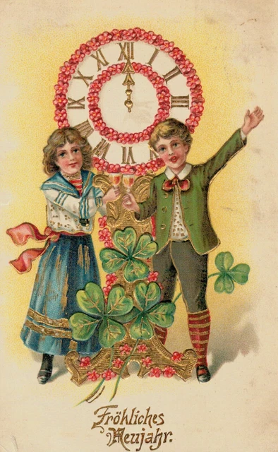 Carte Postale Bébé - Bonne Année - Petite Format - Relief - - Neuve 1906