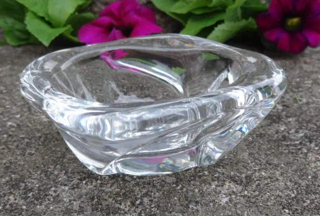 Bayel French Crystal Art Glass Open Salt Dip, Cellar, Dish!