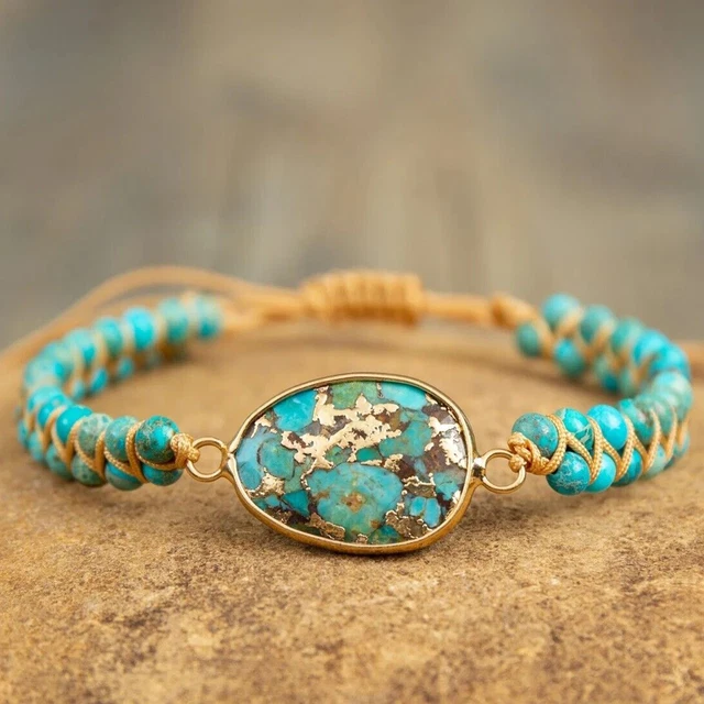 StyleBREAKER Bracelet Enroulé Élégant Avec Perles, Chaînes Et Arbre De Vie - Fermeture Magnétique