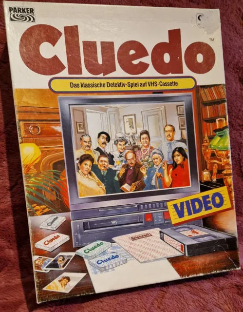 Cluedo Video das Klassische Detektivspiel auf VHS Kassette Parker 1985 komplett