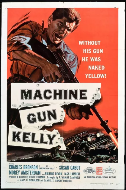 Machine Gun Kelly, Susan Cabot,  Repro Affiche Cinema Vintage , (40X60), Hq
