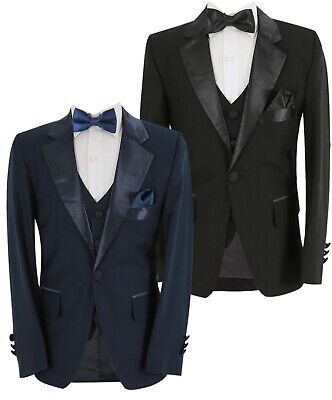 Boys Tuxedo Suit Tailored Fit Page Boy Wedding Special Occasion Prom Party Set