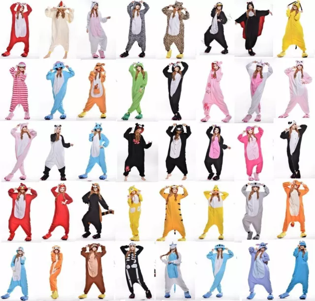 UK Unisex Adult / Kids Animal Jumpsuit Kigurumi PyjamasFancy Dress Sleepwear K1