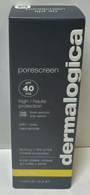 BRAND NEW IN BOX Dermalogica Porescreen SPF 40 Niacinamide Mineral Sunscreen