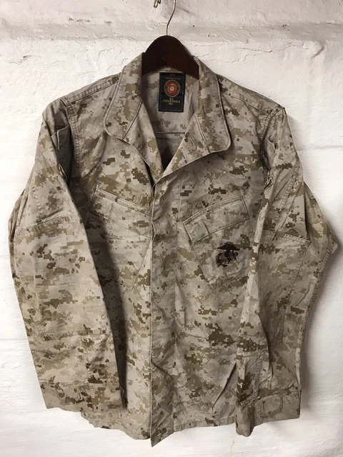 Damaged USMC Issued MCCUU Desert MARPAT Camouflage Blouse Cammies 35R Size