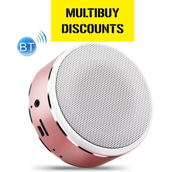 A8 Bluetooth Lautsprecher Tragbarer Mini Subwoofer Wireless TF Karte Lautsprecher Roségold