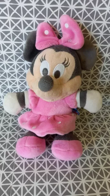 Peluche doudou Minnie robe rose à pois 22 cm Disney Créaprim'