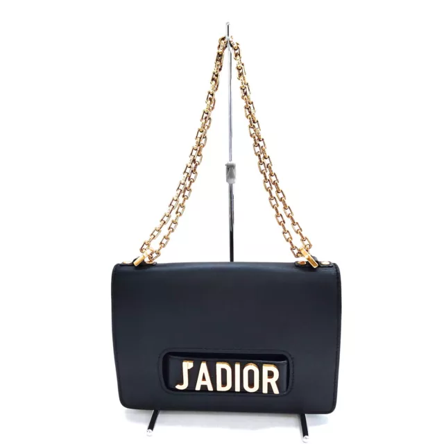 Christian Dior Shoulder Bag JADIOR Black Leather 1178665