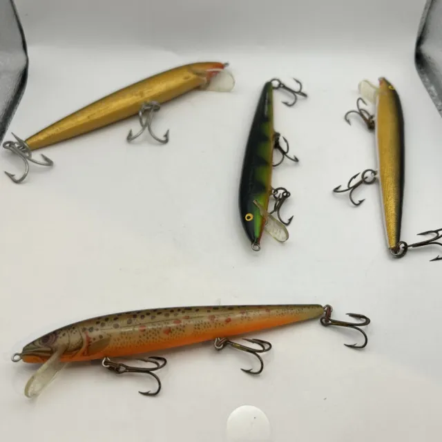 (5) Vintage 1 5/8 Ultralight Floating Inch Minnow Fishing Lures Lot of 5