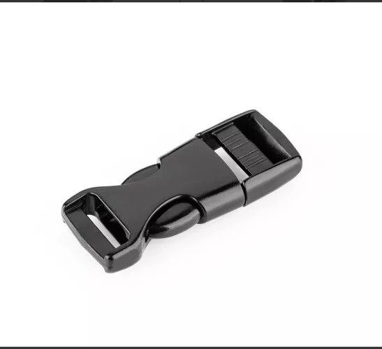 2x Steckschnalle Verschluss  (16,5 mm) Gurtband Gurtschnalle Schwarz