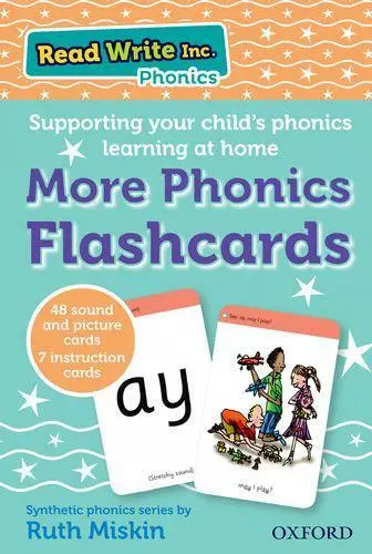 Read Write Inc. Phonics: Home More Phonics Flashcards by Ruth Miskin, NEW Book,