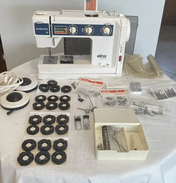 Máquina de coser Elna Air electrónica SU hecha en Suiza para repuestos o reparación
