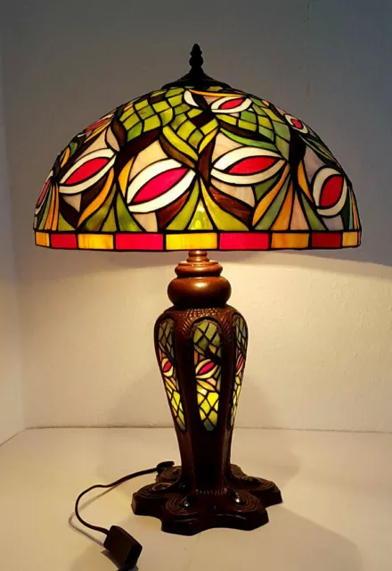 Stilarts Tiffany Stand Tisch Lampe Tischlampe Tischleuchte Tiffanylampe 60x40cm