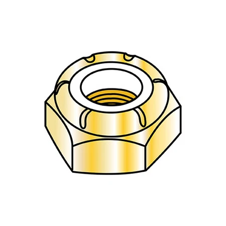 Zoro Select 75Nsty 3/4-10 Nte Nylon Insert Thin Pat Nut Zinc Yellow