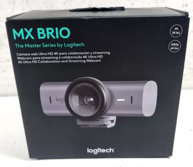 Logitech MX BRIO The Master Series by Logitech Ultra 4K 1080p 60fps Web Camera