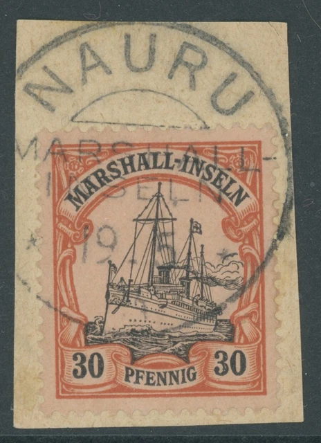 Marshall Inseln Mi. Nr. 18 sauber gestempelt „NAURU“ auf LUXUS Briefstück