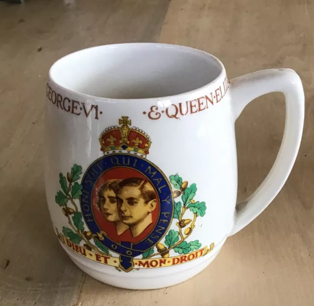 CHINA MUG COMMEMORATING the Coronation HM King George V1 & Queen ...