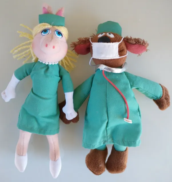 Muppets Rowlf Dr Bob & Miss Piggy Plush Sababa 8/9" Jim Henson Sabba Toys 2003