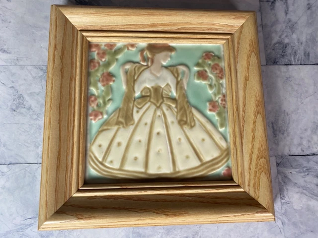 Rookwood Pottery Southern Belle Framed Tile Trivet #3070