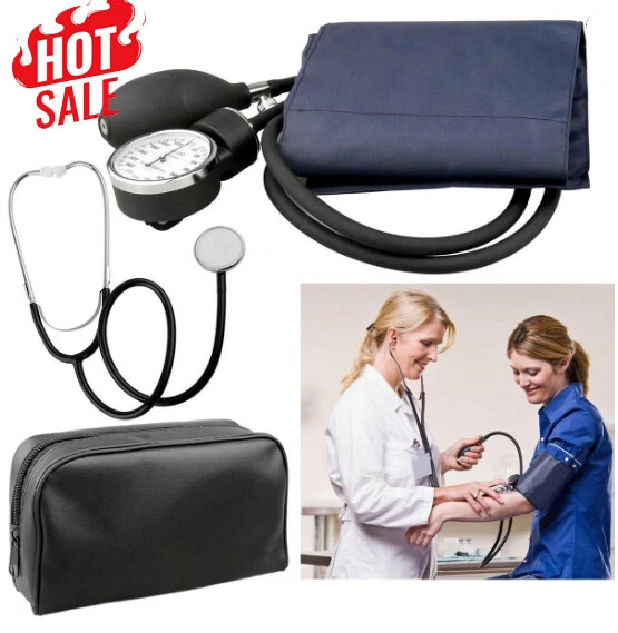 Sphygmomanometer Blutdruckmessgerät Manuelles Oberarm  mit Doppelkopf Stethoskop