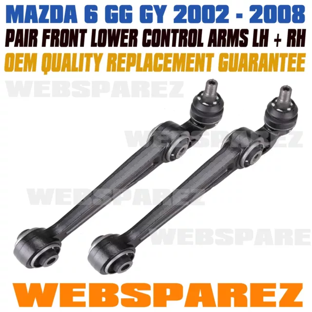 Pair New Front Lower Control Arms With Ball Joint For Mazda 6 Gg Gy 2002-2008