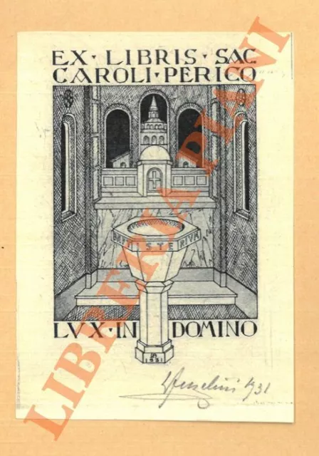 ANGELINI Luigi -  Ex libris SacCaroli Perico (EX-1332)