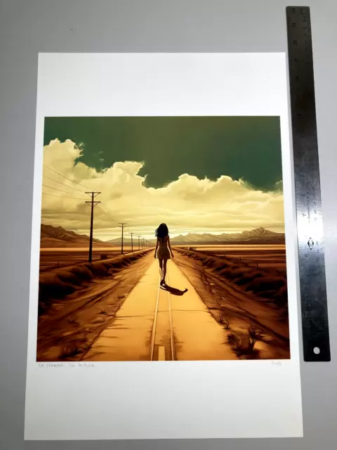 Limited edition signed artist print by Dr. Shrinker, Journey of 1,000 miles