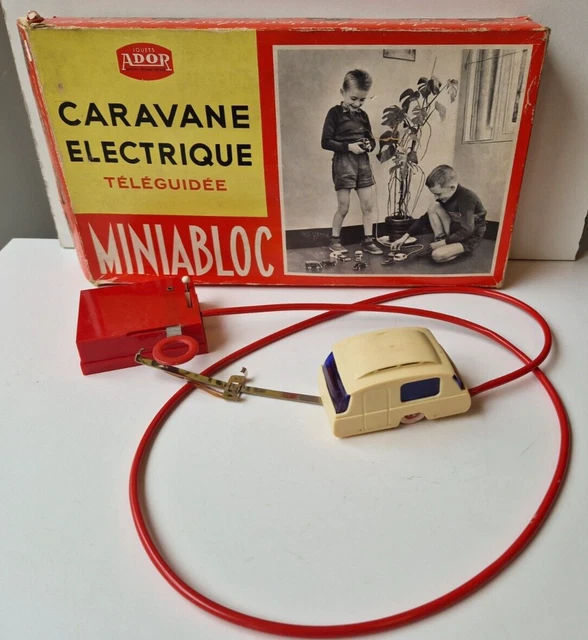 Miniature Ador Miniabloc F - Caravane électrique 1/43ème Avec Fond De Boîte Telebloc