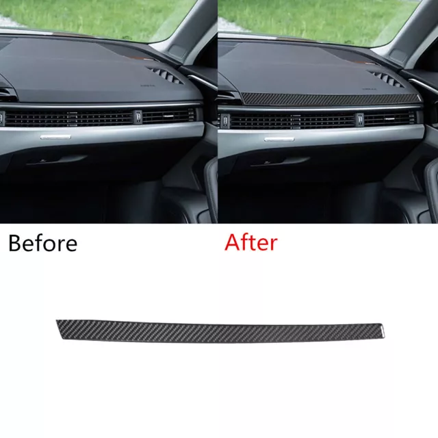 Carbon Fiber Passenger Dashboard Interior Sticker Trim For Audi A6 A7  2012-18