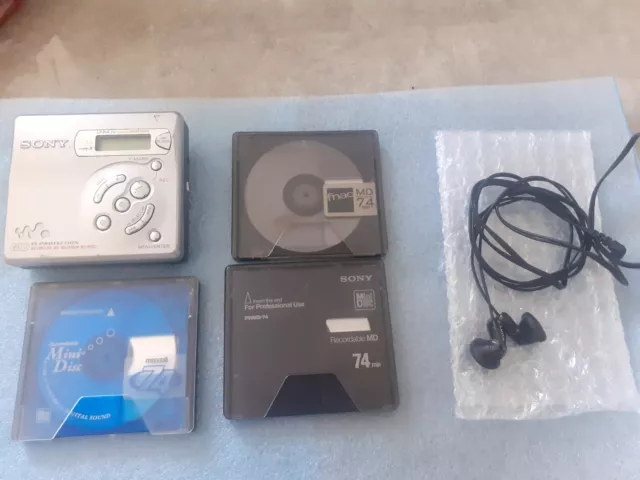 Lecteur Enregistreur Minidisc Sony Md Walkman Mz-R501 Mini Disc+Écouteurs. 3
