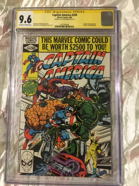Captain America # 249 marvel comics Cgc 9.6 signature series Joe Rubinstein