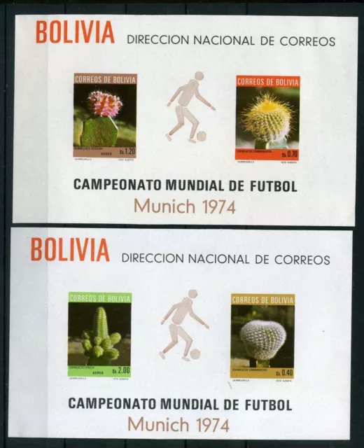 Bolivien Block 36-37 postfrisch Fußball WM 1974 #GE531