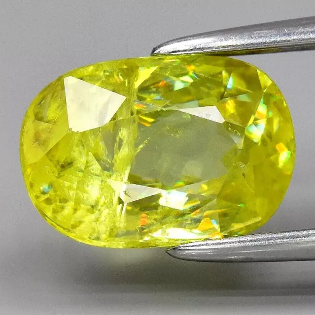 ★★ RARE !! JOLIE SPHENE VERT JAUNE DE MADAGASCAR : 1,99 CARAT ★★ p428.129t