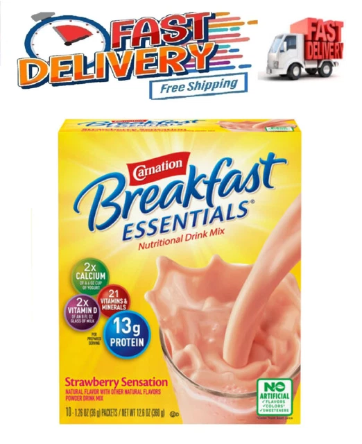 CARNATION BREAKFAST ESSENTIALS Nutritional Drink Mix Strawberry