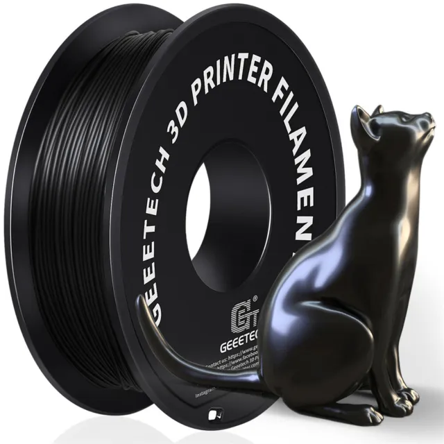 GEEETECH Filamento per stampante 3D PLA Silk Black 1,75mm 1kg di consumo bobina