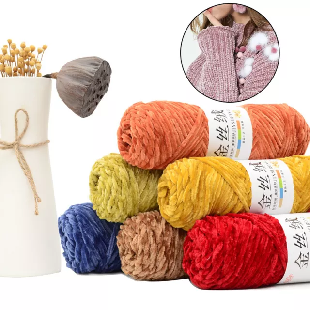 100G THICK DIY Wool Weave Thread Crochet Milk Cotton Yarn Hand