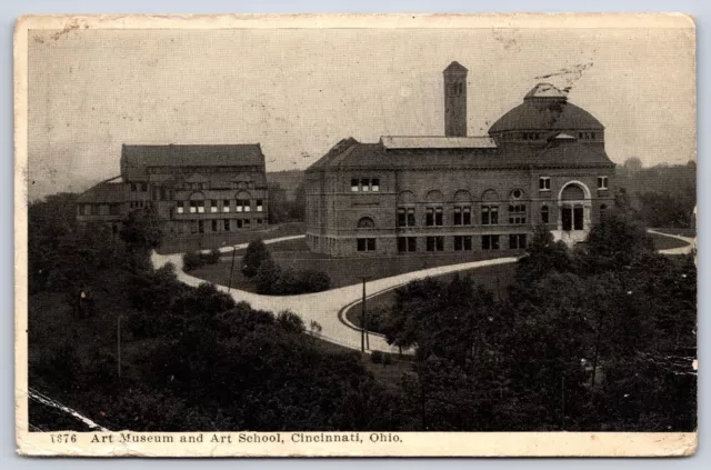 The Art Museum and Art School in Cincinnati, Ohio Divided Back Postcard 1910