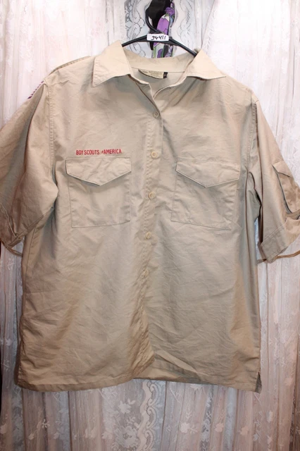Boy Scouts of America Uniform Ladies Large Tan Shirt
