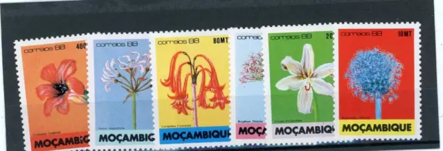 Mozambique 1988 Flores Scott # 1041-6 como nuevas LH