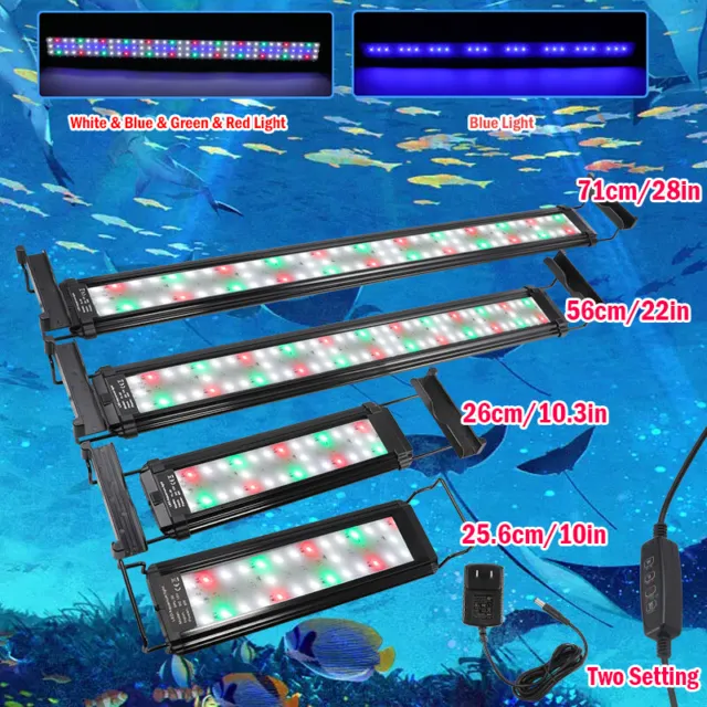 Aquarium LED Light Fish Tank Lamp Submersible Waterproof Strip Light Lighting US