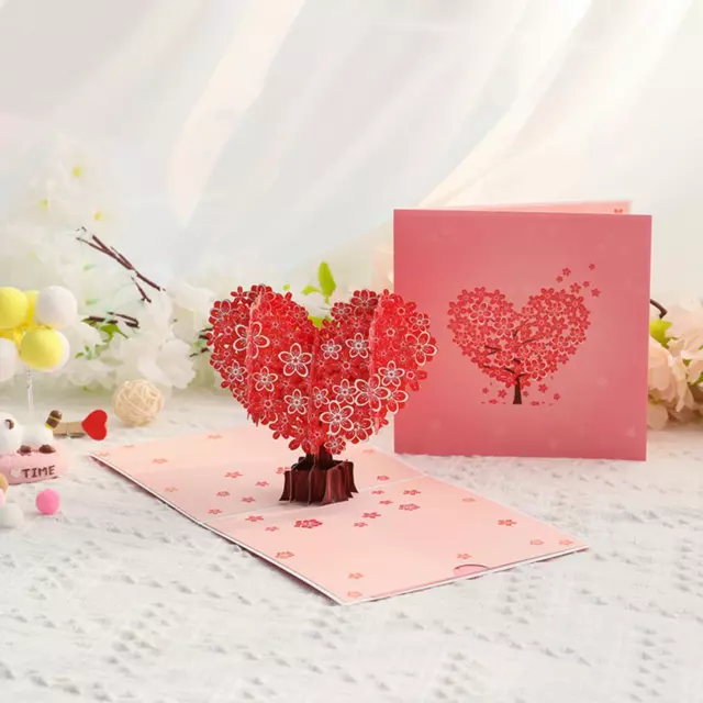 Valentine's Day Cards Invitation Card Heart Tree Card for Wedding