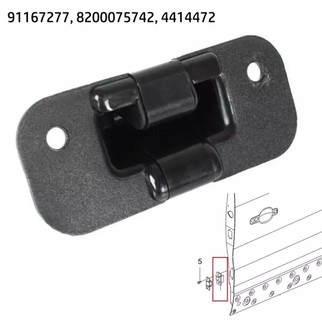 Auto Porte Coulissante Rep��re Noir Femelle for Renault Trafic Vivaro Plastique