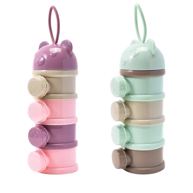 4 Layers Baby Milk Powder Formula Dispenser Feeding Case Box Food Container