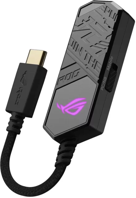 ASUS ROG Clavis USB-C Gaming DAC (ESS 9281 Quad DAC Amplifier, AI Noise Cancelin