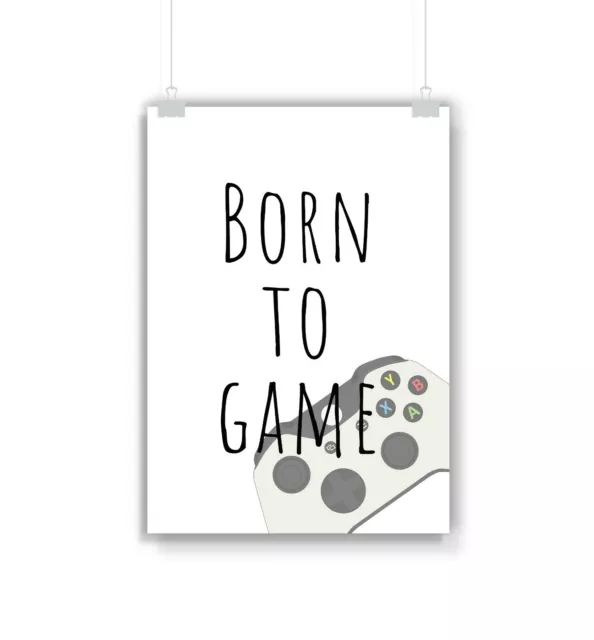 Nintendo Switch - Born to game Print, Gaming, Gift, Gamer, Gifts, Poster, Art