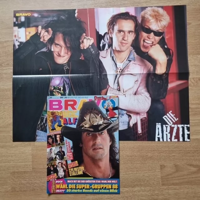 Bravo 45 vom 3.11.1988 Sylvester Stallone / Ärzte / Nicki / Duran Duran (D1845)