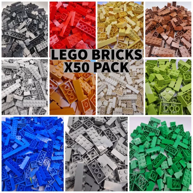 LEGO Parts and Pieces: 2x2 Red (Bright Red) Brick x100