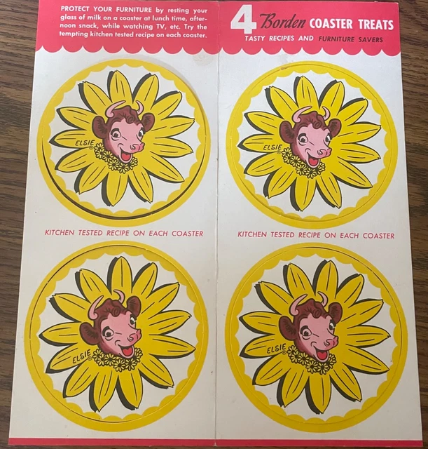 4 Borden coaster treats - tasty recipes & furniture savers from Elsie the Cow