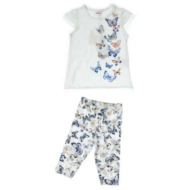 Set, Größe: 80, Baumwolle, Weiß/Mehrfarbig, Blumen